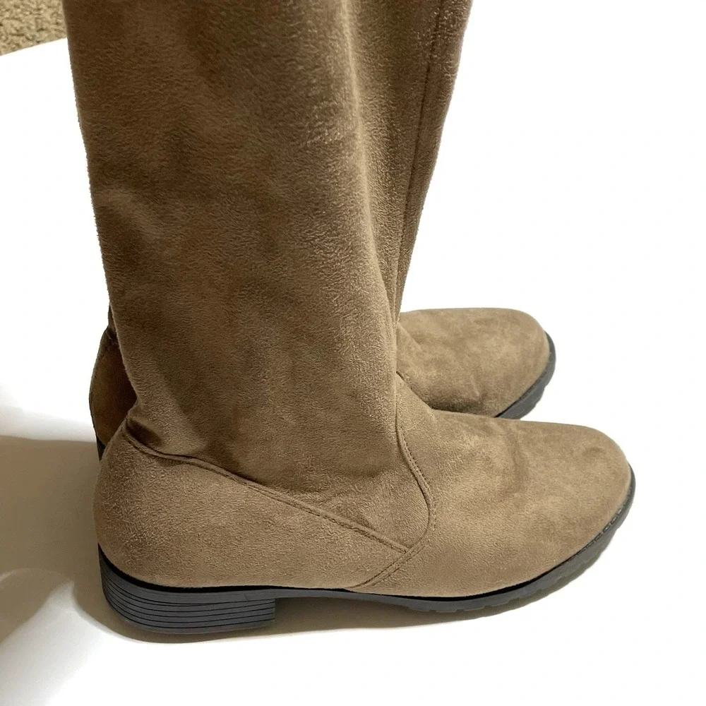 Forever Suede Knee High Boots‎ with Ties 23